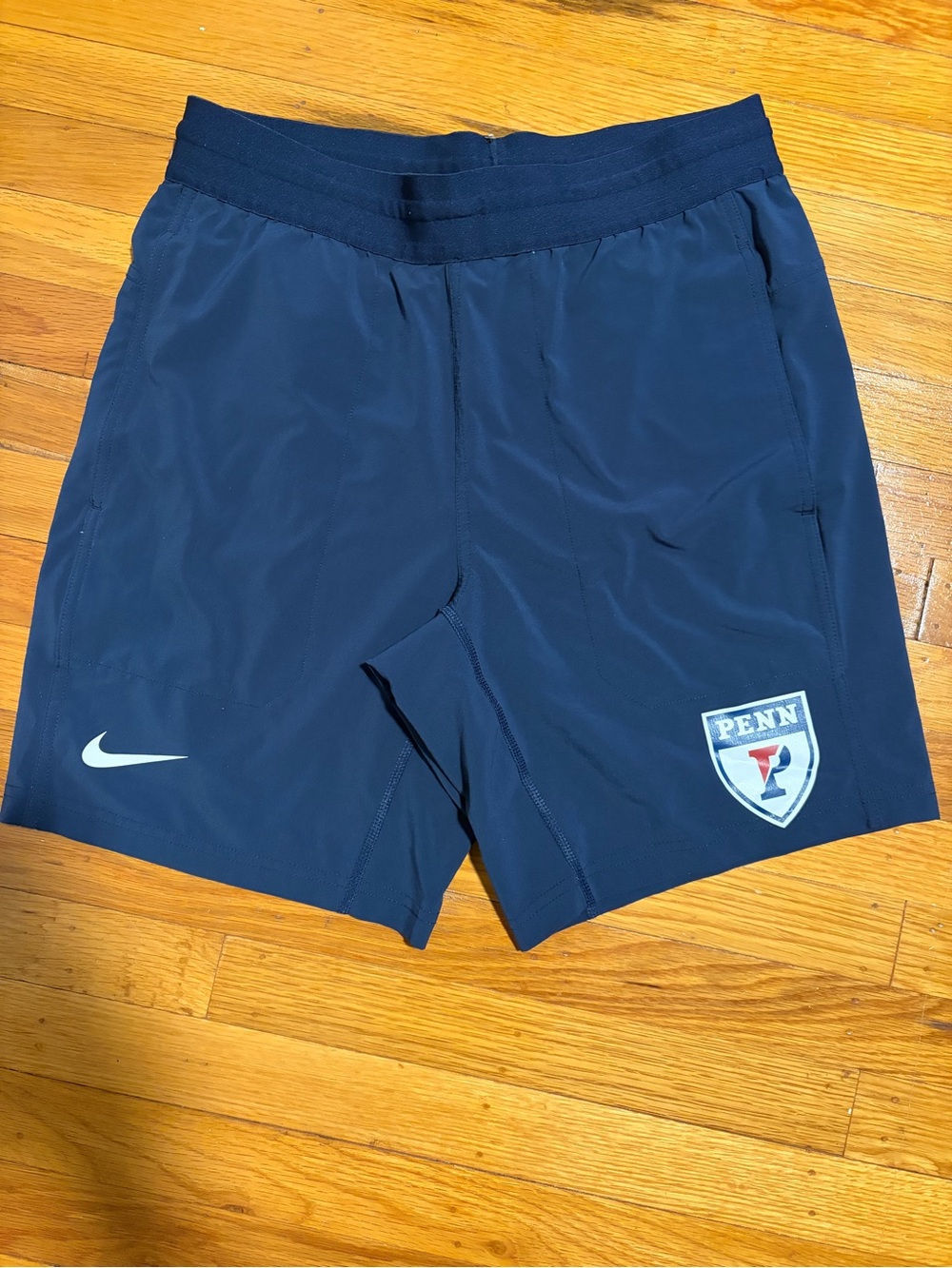 Nike Men’s Navy Athletic Shorts with Penn Crest